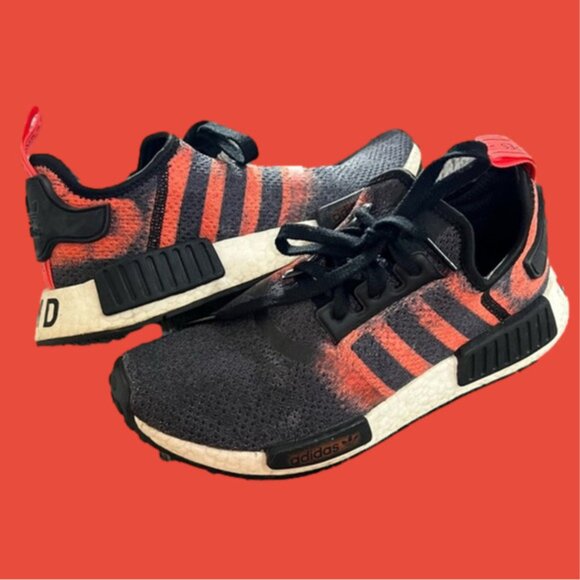 Adidas NMD R1 Stencil Pack Red Athletic Sporty Activewear Running Shoes - Picture 3 of 12